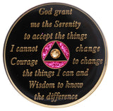 Crystallized Glitter Pink Tri-Plate Light Colorado Topaz