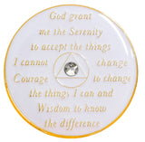 Crystallized Tri-plate White Chakra