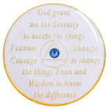 Crystallized Tri-plate White Blue Transition