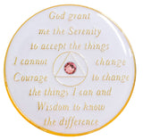 Crystallized Tri-plate White Light Rose