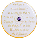Crystallized Tri-plate White Unity - Purple Velvet