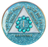 Crystallized Glitter Tri-plate Aqua Unity