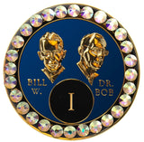 Crystallized Bill & Bob Blue Crystal AB