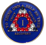 Crystallized Tri-Plate Blue USA