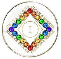 White CLEAN Time Tri-Plate with Rainbow