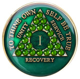 Crystallized Tri-plate Green Fern Green