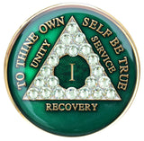 Crystallized Tri-plate Green Diamond