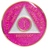 Glitter Tri-Plate Pink
