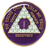 Crystallized Tri-plate Purple Diamond