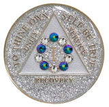 Crystallized Tri-plate Glitter Silver 10th Step