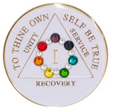 Crystallized Tri-plate White Chakra Circle