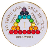 Crystallized Tri-plate White Chakra
