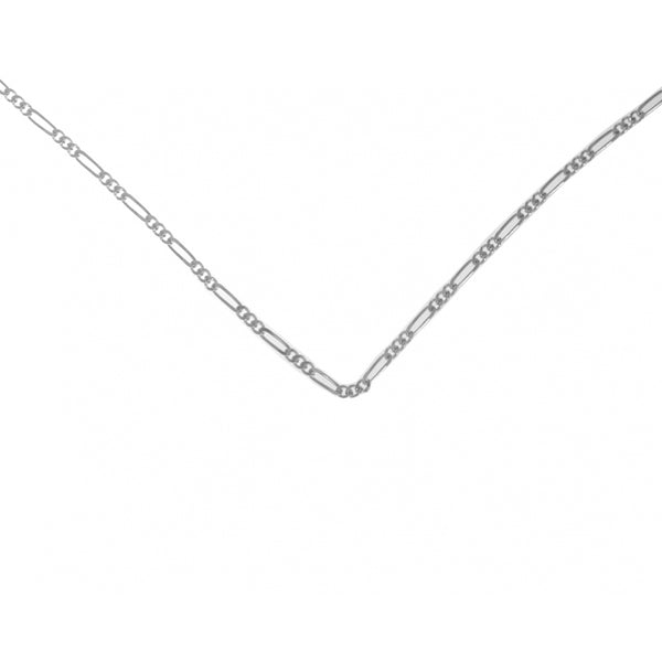 16" Light Figaro Chain, Sterling Silver