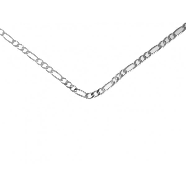 18" Sterling Silver Medium Figaro Chain