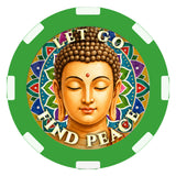 Calm, Let Go, Find Peace, Poker Chip