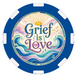 Grief Poker Chip "Grief is Love" "It Comes in Waves"