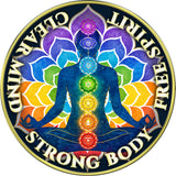 "Stay Aligned, Clear Mind, Strong Body, Free Spirit" Medallion