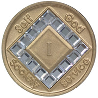 NA Bronze with "Diamond" Square Crystals