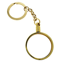 Key Chain Medallion Holder Gold with Chain