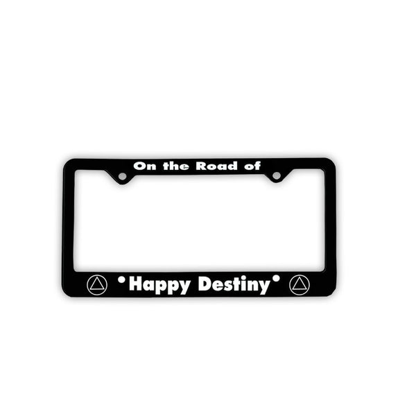 License Plate Frame, #F2, "On the Road of, Happy Destiny"