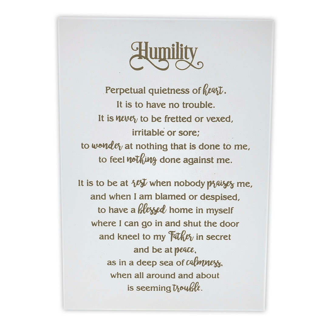 Humility Plaque – Recovery Mint