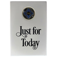 Wooden Plaque Medallion Holder Just For Today White, Vertical