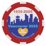 AA 90th Year Commemorative - Language of the Heart Poker Chip