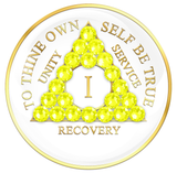 Crystallized Tri-plate White with NEON YELLOW