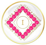 White CLEAN Time Tri-Plate with NEON PINK