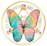 AA Butterfly Medallion with Gold Crystals