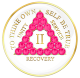 Crystallized Tri-plate White with NEON PINK