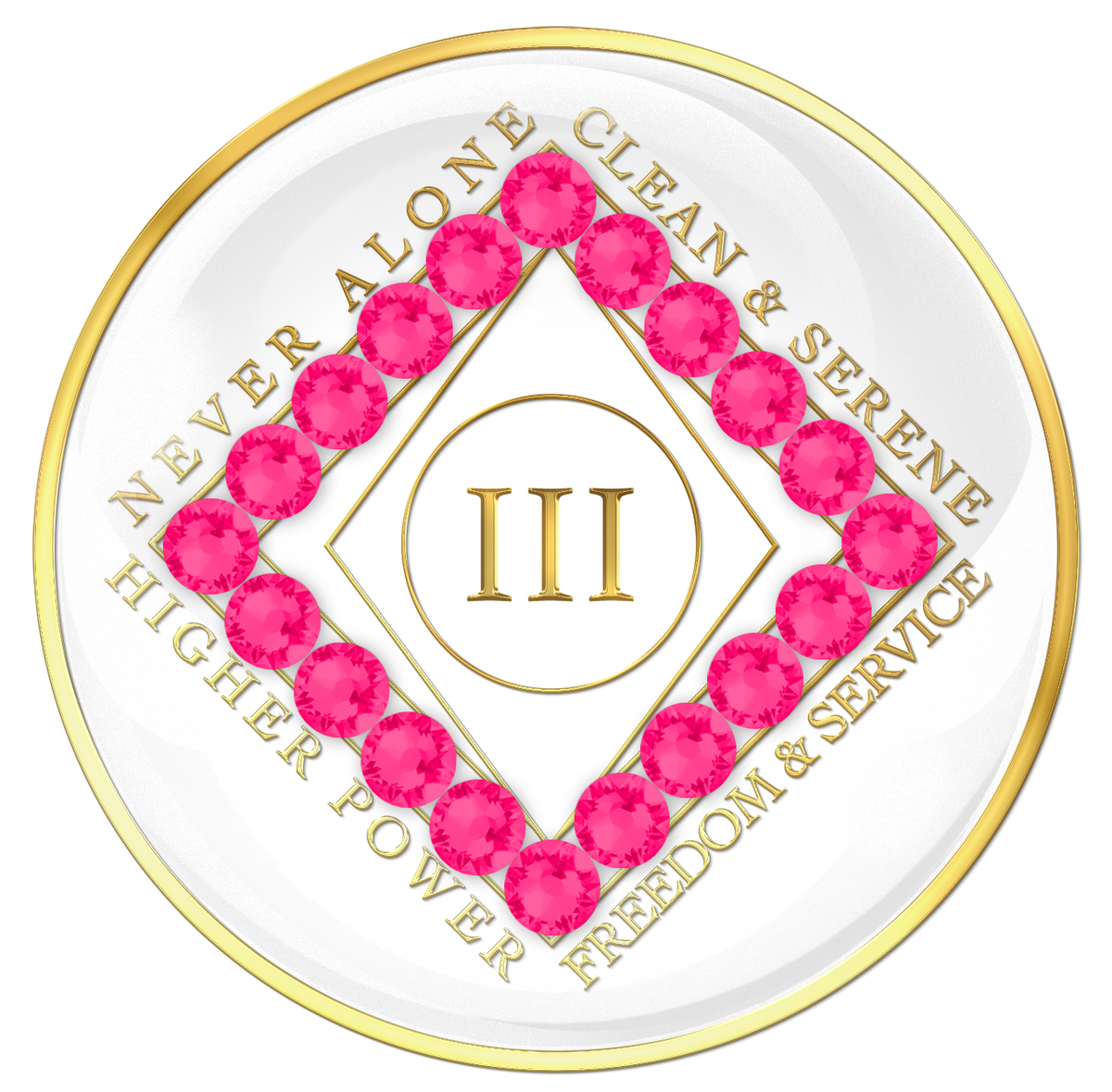 White CLEAN Time Tri-Plate with NEON PINK – Recovery Mint