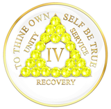 Crystallized Tri-plate White with NEON YELLOW