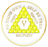 Crystallized Tri-plate White with NEON YELLOW