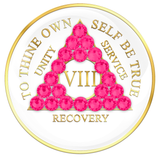 Crystallized Tri-plate White with NEON PINK