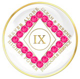 White CLEAN Time Tri-Plate with NEON PINK