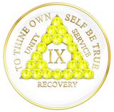 Crystallized Tri-plate White with NEON YELLOW