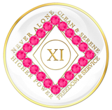 White CLEAN Time Tri-Plate with NEON PINK