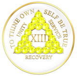 Crystallized Tri-plate White with NEON YELLOW