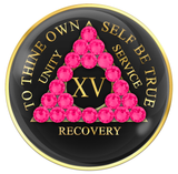 Crystallized Tri-Plate Black with NEON PINK