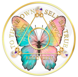 AA Butterfly Medallion with Gold Crystals