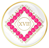 White CLEAN Time Tri-Plate with NEON PINK