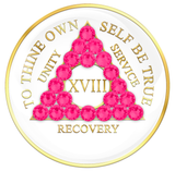 Crystallized Tri-plate White with NEON PINK