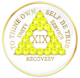 Crystallized Tri-plate White with NEON YELLOW