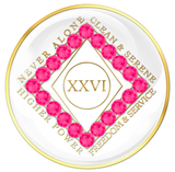 White CLEAN Time Tri-Plate with NEON PINK
