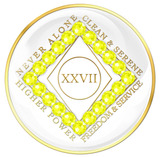 White CLEAN Time Tri-Plate with NEON YELLOW