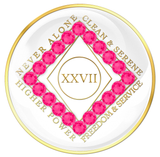 White CLEAN Time Tri-Plate with NEON PINK