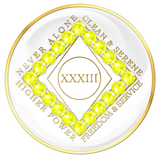 White CLEAN Time Tri-Plate with NEON YELLOW