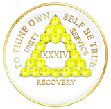 Crystallized Tri-plate White with NEON YELLOW