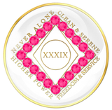 White CLEAN Time Tri-Plate with NEON PINK
